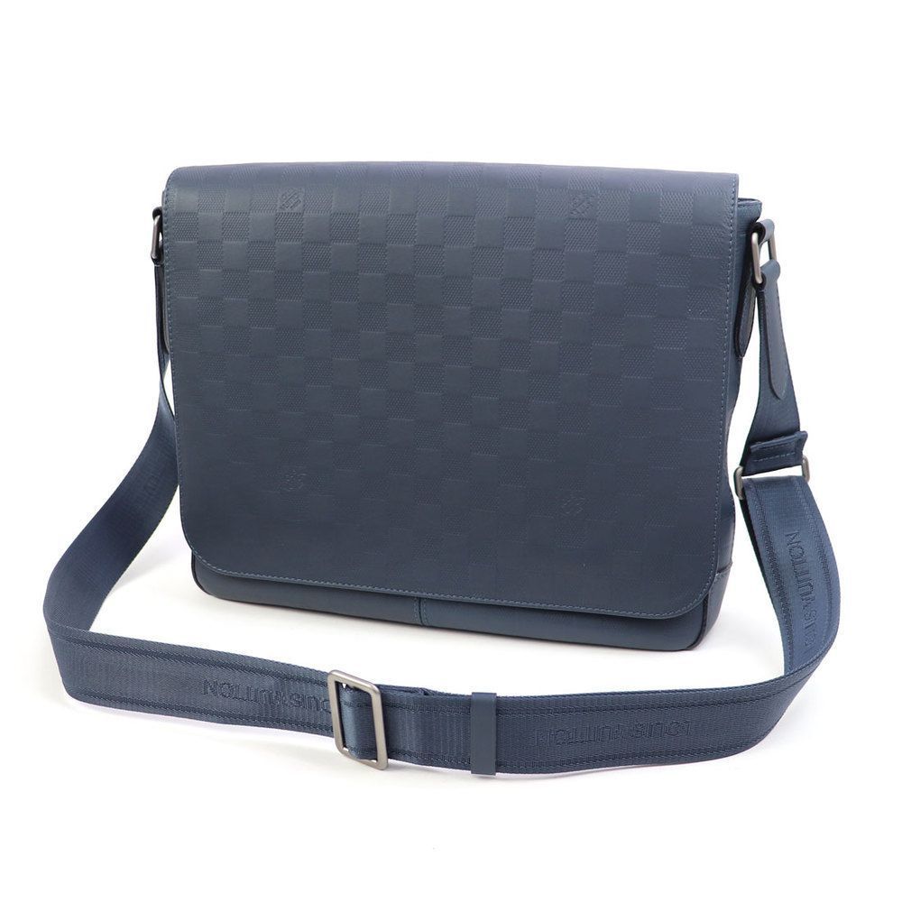 District MM Messenger  Crossbody Damier Infini Cosmos Blue